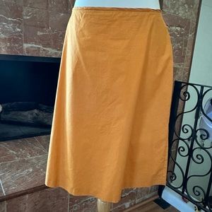 Banana Republic 💯 Cotton Pencil Cut Apricot Color Skirt Size 14